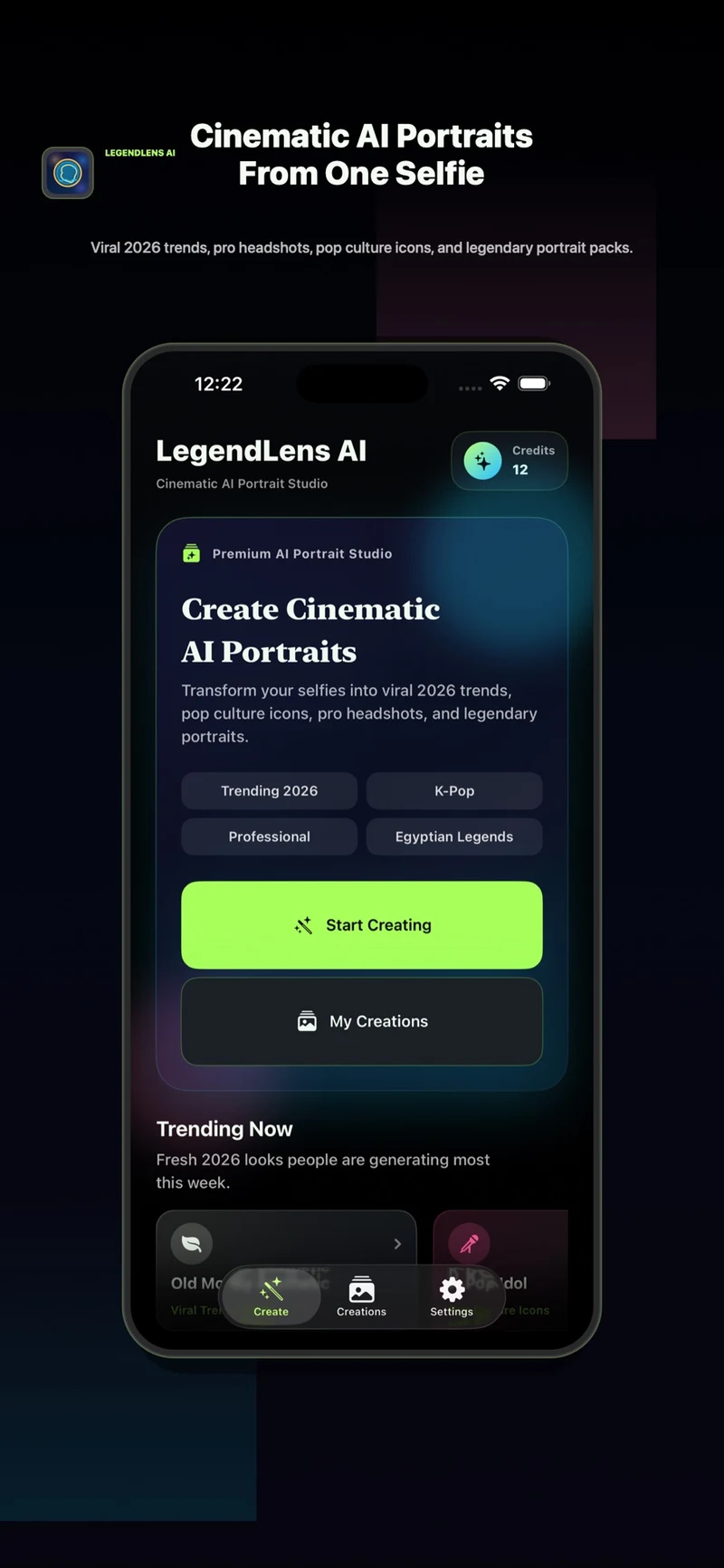 LegendLens AI — AI portrait generation